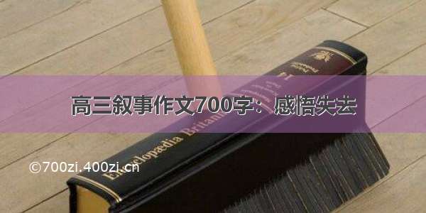 高三叙事作文700字：感悟失去