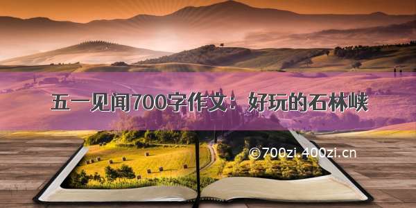 五一见闻700字作文：好玩的石林峡