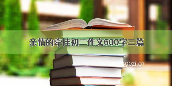 亲情的牵挂初二作文600字三篇