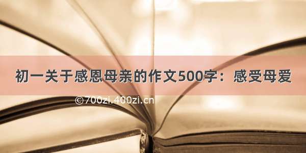 初一关于感恩母亲的作文500字：感受母爱