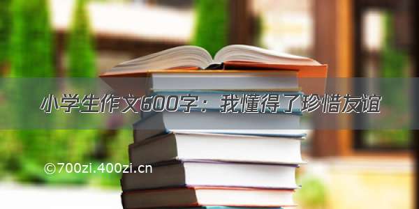 小学生作文600字：我懂得了珍惜友谊