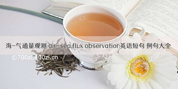 海-气通量观测 air-sea flux observation英语短句 例句大全