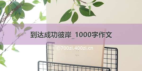 到达成功彼岸_1000字作文