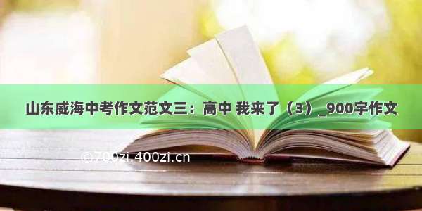 山东威海中考作文范文三：高中 我来了（3）_900字作文