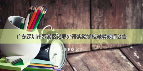 广东深圳市罗湖区诺思外语实验学校诚聘教师公告