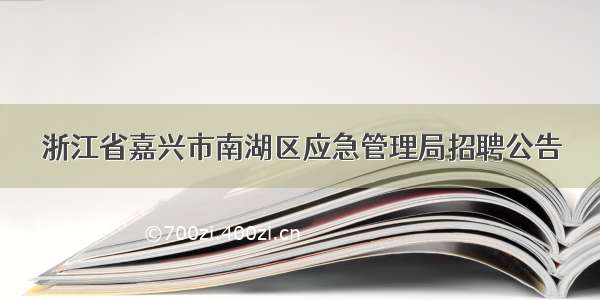 浙江省嘉兴市南湖区应急管理局招聘公告