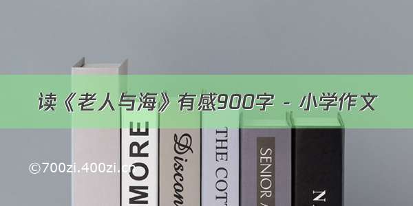 读《老人与海》有感900字 - 小学作文