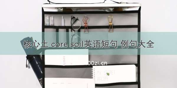 核心土 core soil英语短句 例句大全