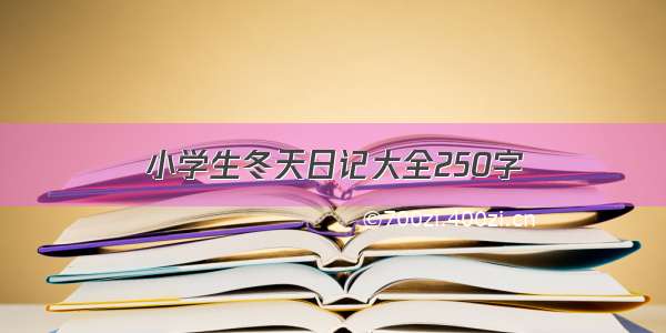 小学生冬天日记大全250字