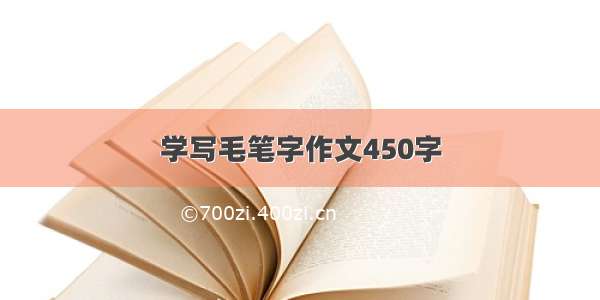 学写毛笔字作文450字