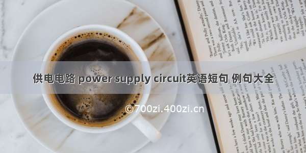 供电电路 power supply circuit英语短句 例句大全