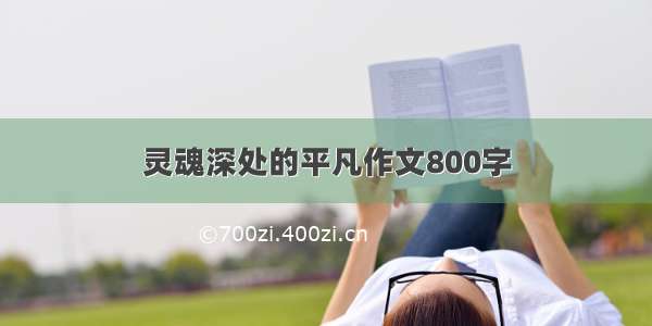 灵魂深处的平凡作文800字