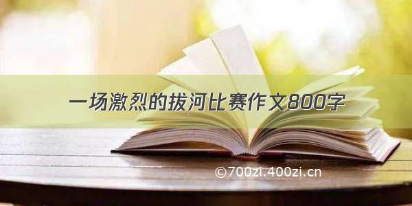 一场激烈的拔河比赛作文800字