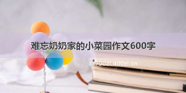 难忘奶奶家的小菜园作文600字