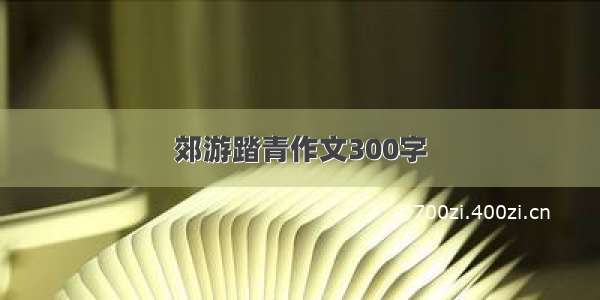 郊游踏青作文300字