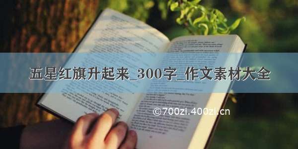 五星红旗升起来_300字_作文素材大全