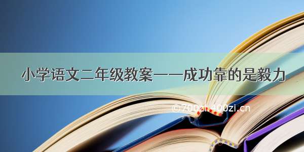 小学语文二年级教案——成功靠的是毅力