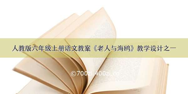 人教版六年级上册语文教案《老人与海鸥》教学设计之一