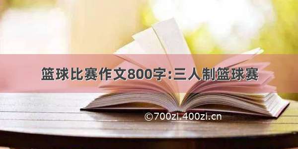 篮球比赛作文800字:三人制篮球赛