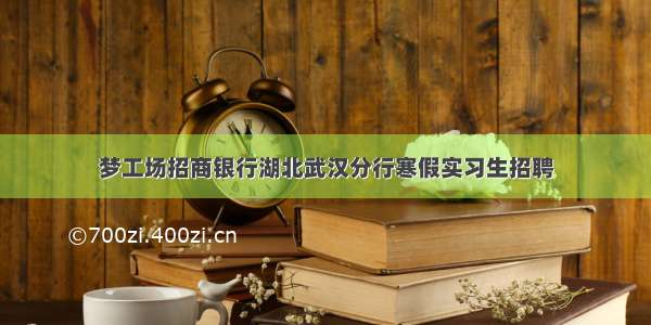 梦工场招商银行湖北武汉分行寒假实习生招聘