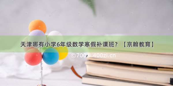 天津哪有小学6年级数学寒假补课班？【京翰教育】