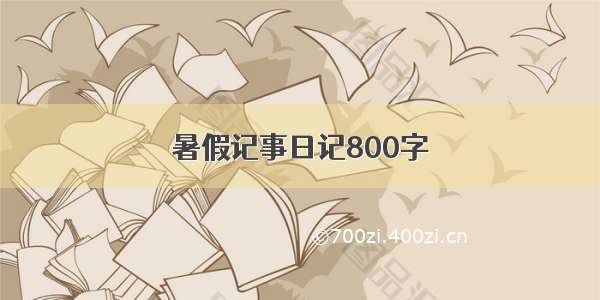 暑假记事日记800字