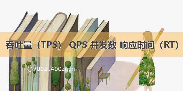 吞吐量（TPS） QPS 并发数 响应时间（RT）