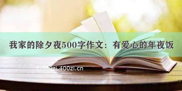 我家的除夕夜500字作文：有爱心的年夜饭