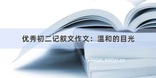 优秀初二记叙文作文：温和的目光