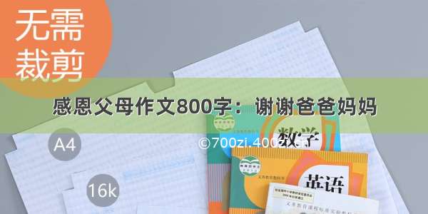 感恩父母作文800字：谢谢爸爸妈妈