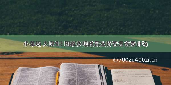 小菜场 大民生! 国家多项政策支持智慧农贸市场