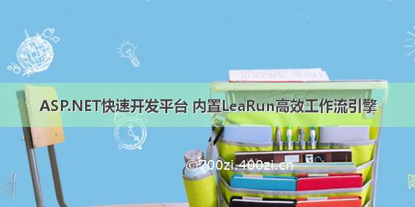 ASP.NET快速开发平台 内置LeaRun高效工作流引擎