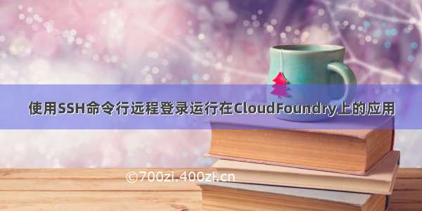 使用SSH命令行远程登录运行在CloudFoundry上的应用