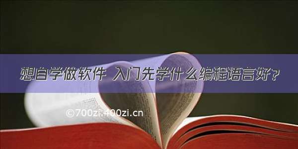 想自学做软件 入门先学什么编程语言好？