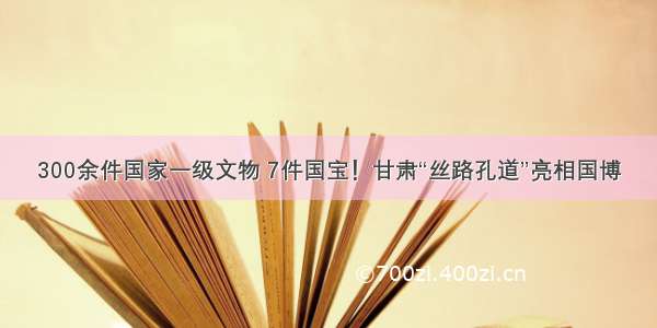 300余件国家一级文物 7件国宝！甘肃“丝路孔道”亮相国博