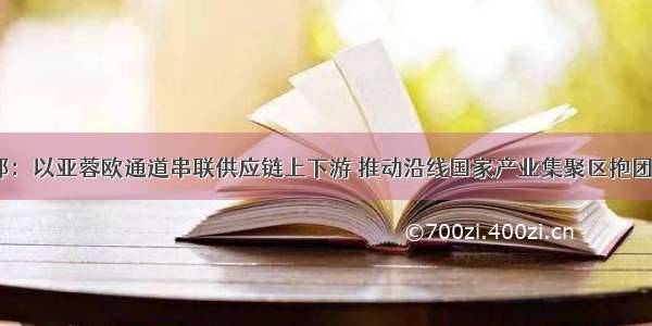 新征程ǀ成都：以亚蓉欧通道串联供应链上下游 推动沿线国家产业集聚区抱团式创新发展