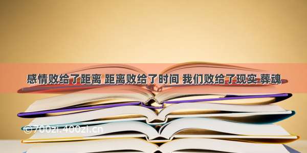 感情败给了距离 距离败给了时间 我们败给了现实 葬魂