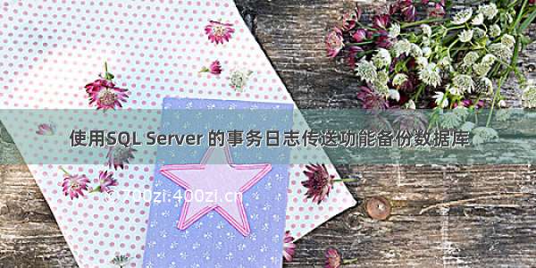 使用SQL Server 的事务日志传送功能备份数据库