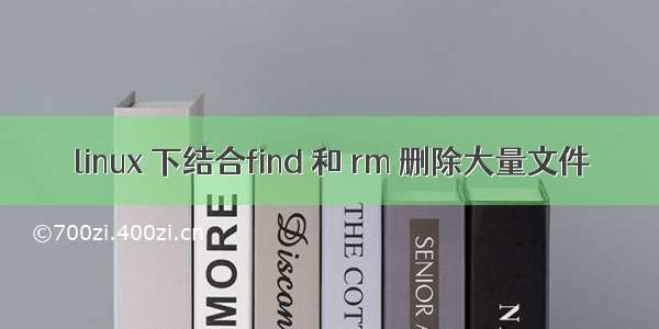 linux 下结合find 和 rm 删除大量文件