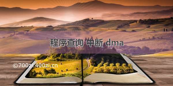 程序查询 中断 dma