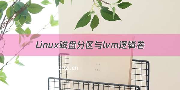 Linux磁盘分区与lvm逻辑卷