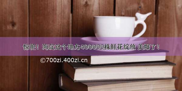 惊艳！海淀这个地方400000株鲜花绽放 美爆了！