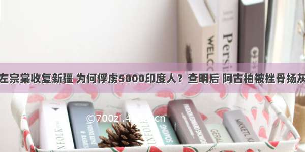 左宗棠收复新疆 为何俘虏5000印度人？查明后 阿古柏被挫骨扬灰