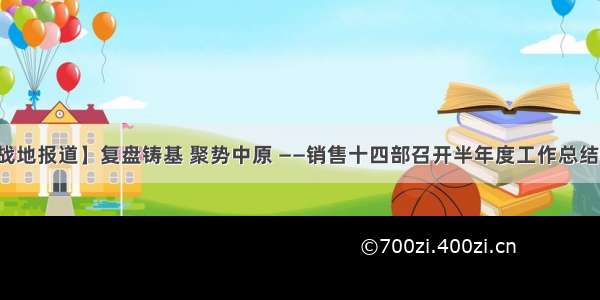 【战地报道】复盘铸基 聚势中原 ——销售十四部召开半年度工作总结会议