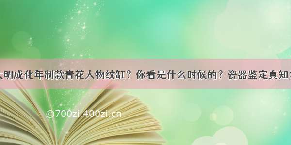 大明成化年制款青花人物纹缸？你看是什么时候的？瓷器鉴定真知堂