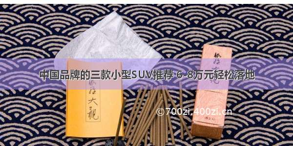 中国品牌的三款小型SUV推荐 6-8万元轻松落地