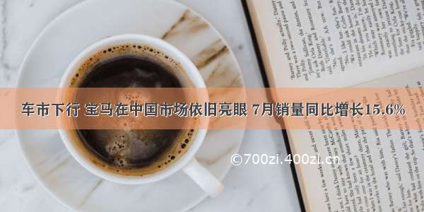 车市下行 宝马在中国市场依旧亮眼 7月销量同比增长15.6%