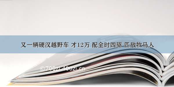 又一辆硬汉越野车 才12万 配全时四驱 匹敌牧马人