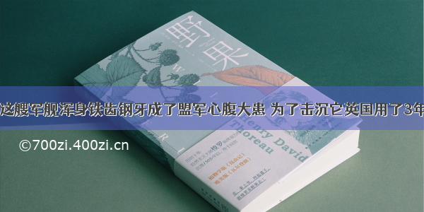 这艘军舰浑身铁齿钢牙成了盟军心腹大患 为了击沉它英国用了3年