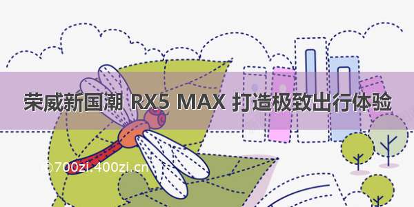 荣威新国潮 RX5 MAX 打造极致出行体验